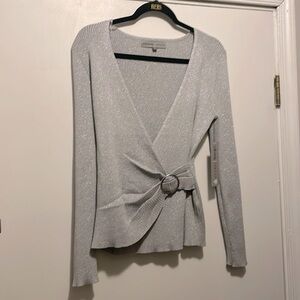 NWT silver dressy top